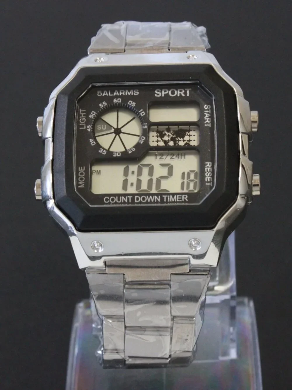 Royal Style Dual Time Alarm Stop Watch Count Down Timer